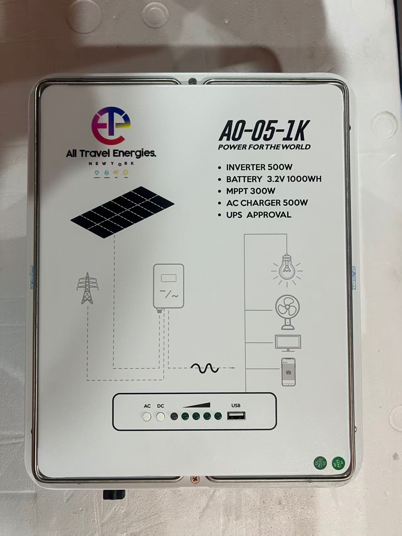 1000watt SOLAR POWERED PORTABLE POWER GENERATOR
