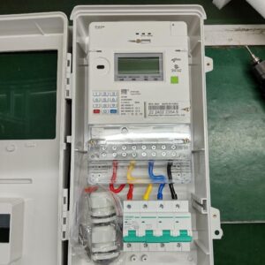 Three phase meter with box and MCB