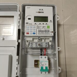 Single phase meter with box and McB